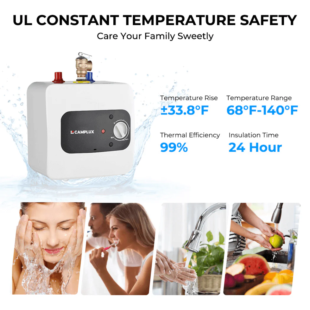 Camplux Electric Mini Tank Water Heater 120V - 1.3 Gallon - Image 4