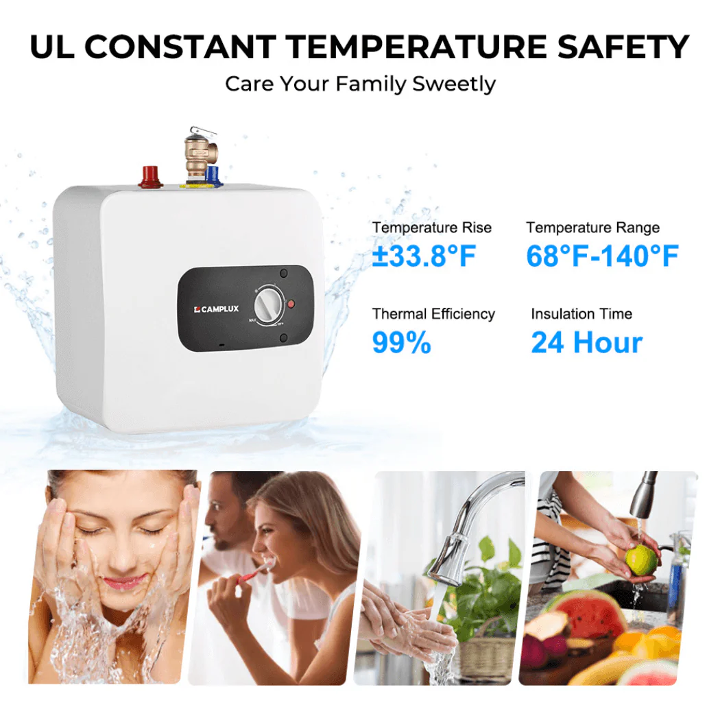 Camplux Electric Mini Tank Water Heater 120V - 4.0 Gallon - Image 3