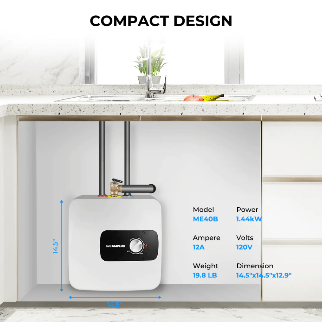 Camplux Electric Mini Tank Water Heater 120V - 4.0 Gallon - Image 6