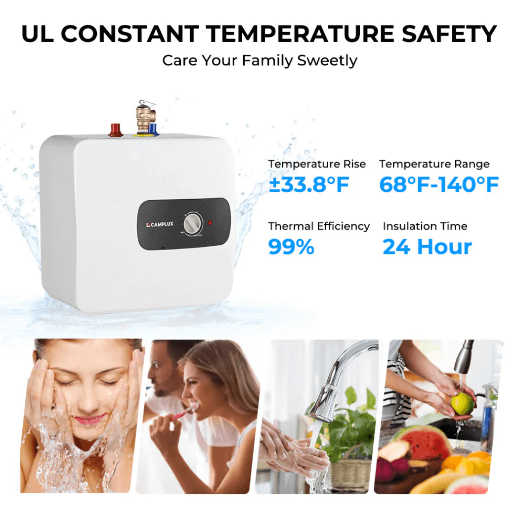 Camplux Electric Mini Tank Water Heater 120V - 6.5 Gallon - Image 7