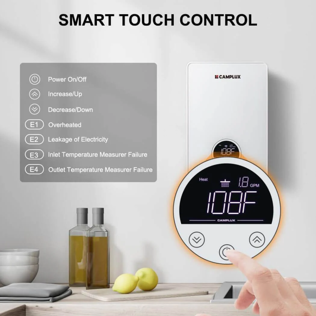 Camplux Electric Point of Use Tankless Water Heater - White - Image 2