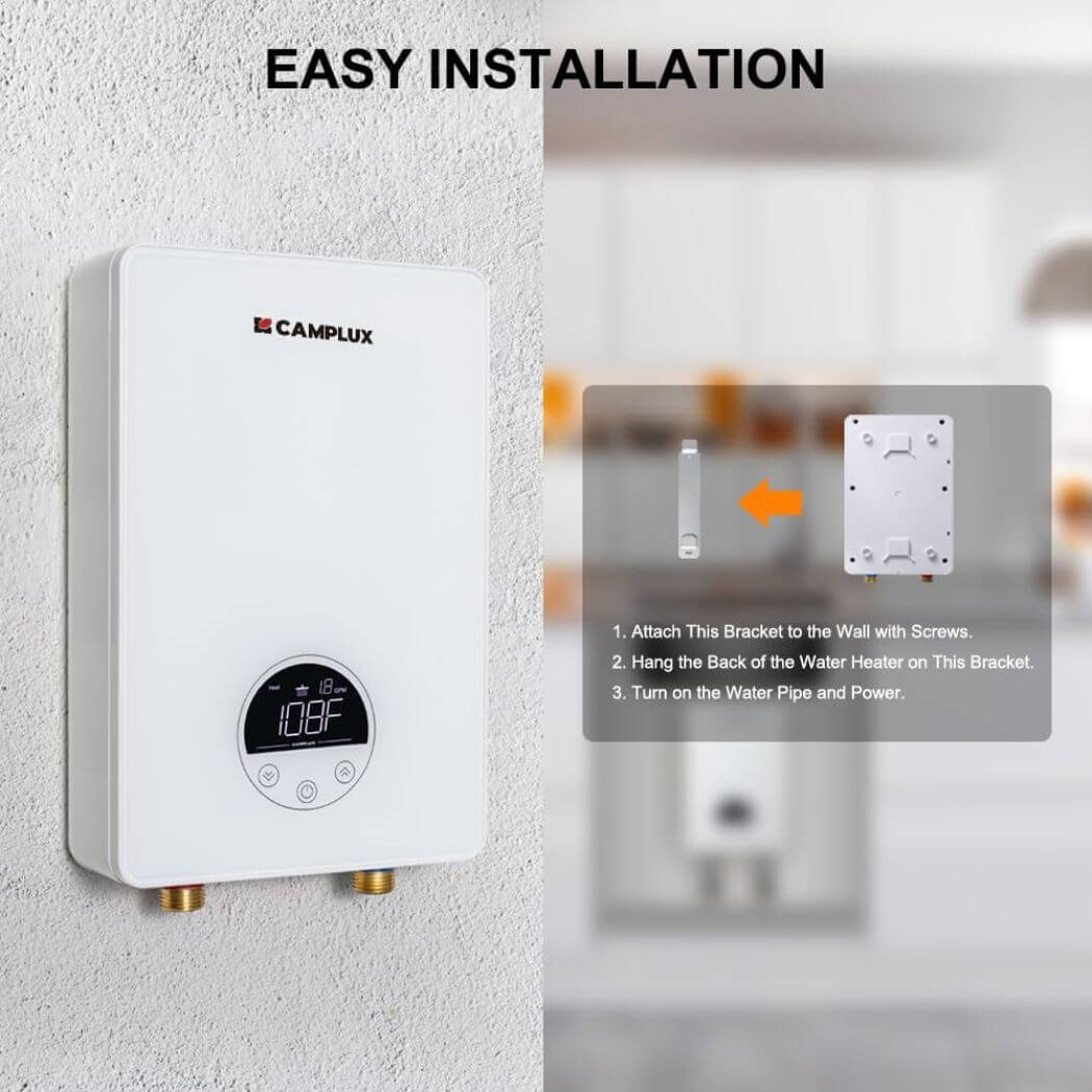 Camplux Electric Point of Use Tankless Water Heater - White - Image 6