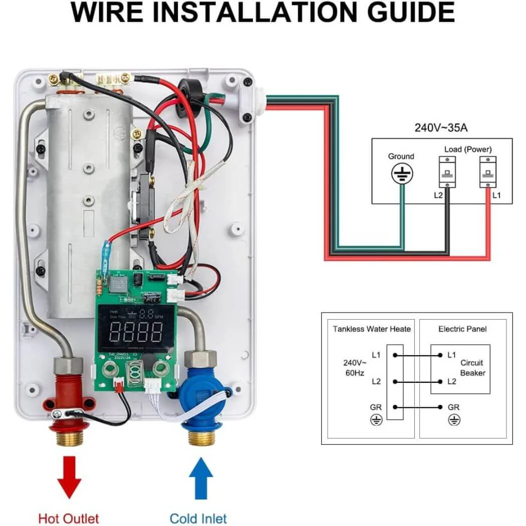 Camplux Electric Point of Use Tankless Water Heater - White - Image 8