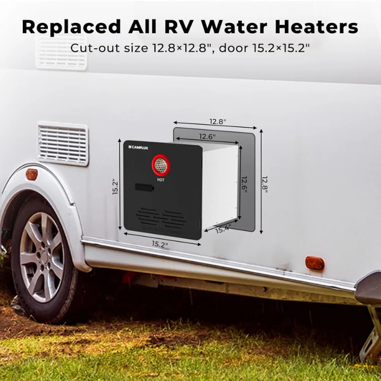 Camplux Elite 65,000 BTU RV Tankless Water Heater 2.64 GPM-Black - Image 7