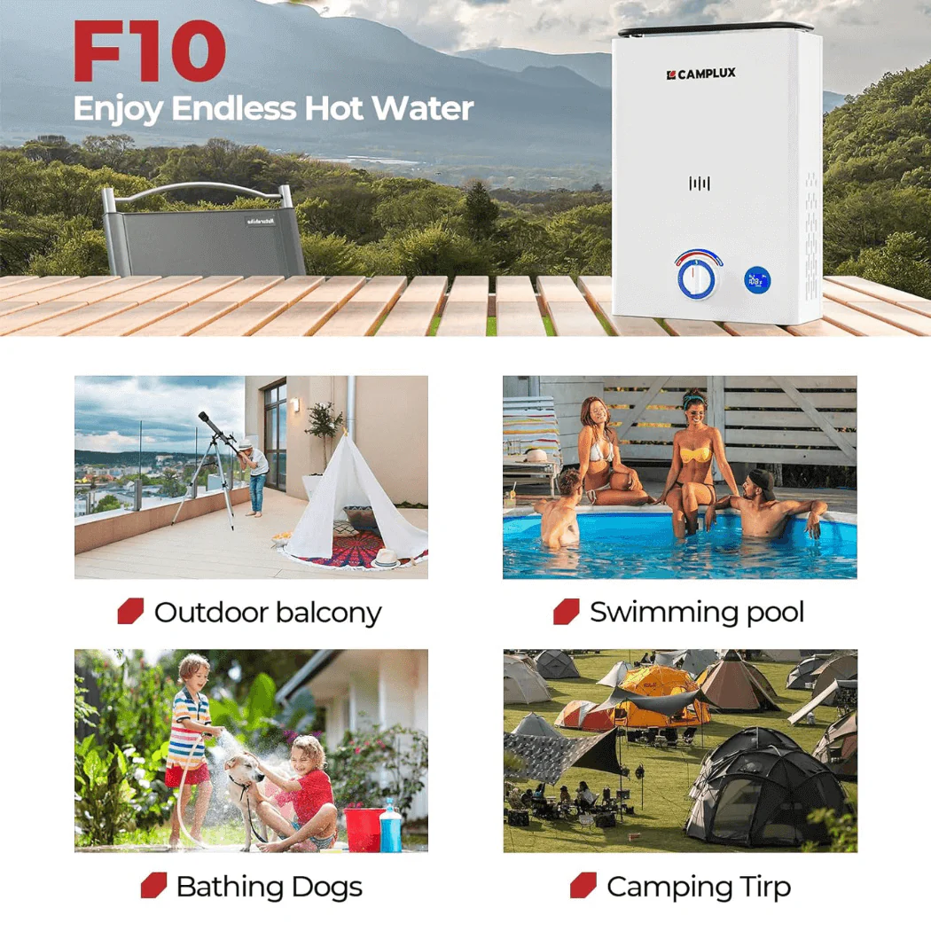 Camplux First F10 Pro LPG Camping Water Heater Pump Kit - Image 9