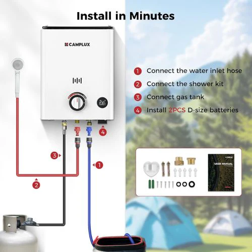 Camplux First F5 LPG Camping Water Heater - Image 7