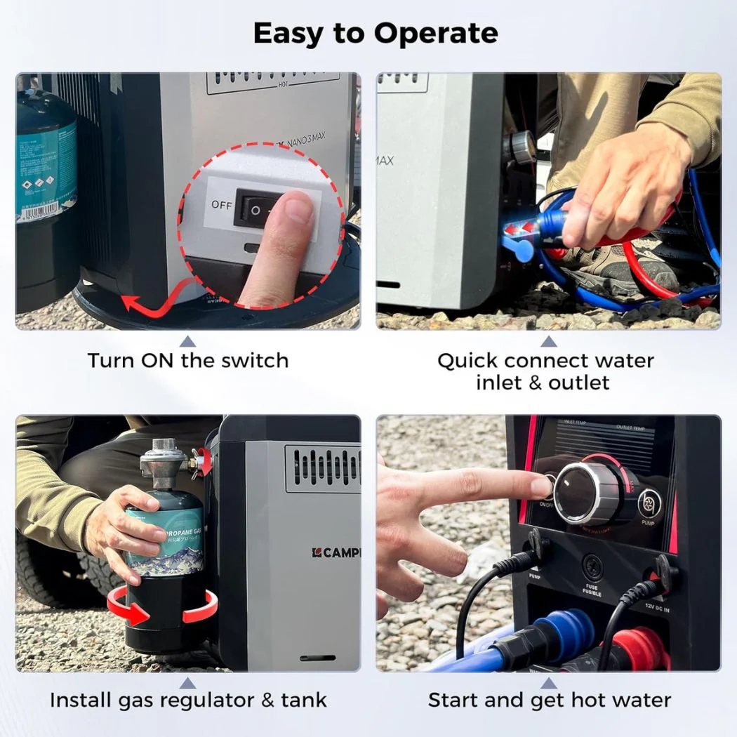 Camplux Nano 3 Max Portable Propane Hot Water System - Image 7