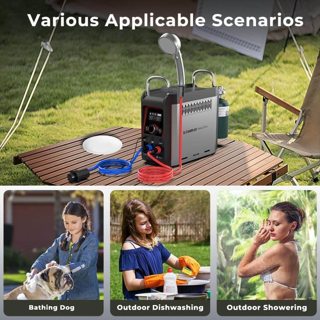 Camplux Nano 3 Pro Portable Propane Hot Water System - Image 2