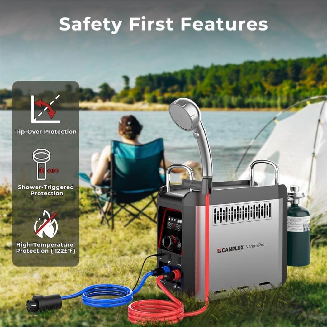 Camplux Nano 3 Pro Portable Propane Hot Water System - Image 5