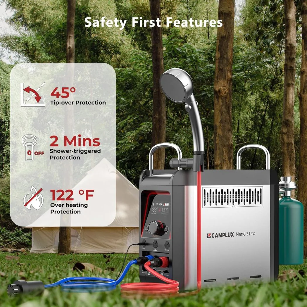 Camplux Nano 3 Pro Portable Propane Hot Water System - Image 7