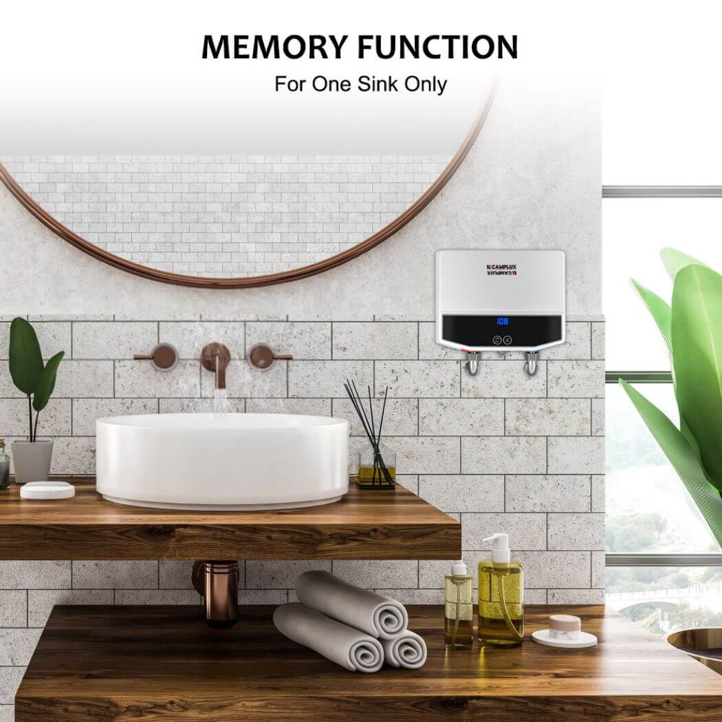 Camplux On Demand Hot Water Heater Electric 120V - 3.5kW | White - Image 2
