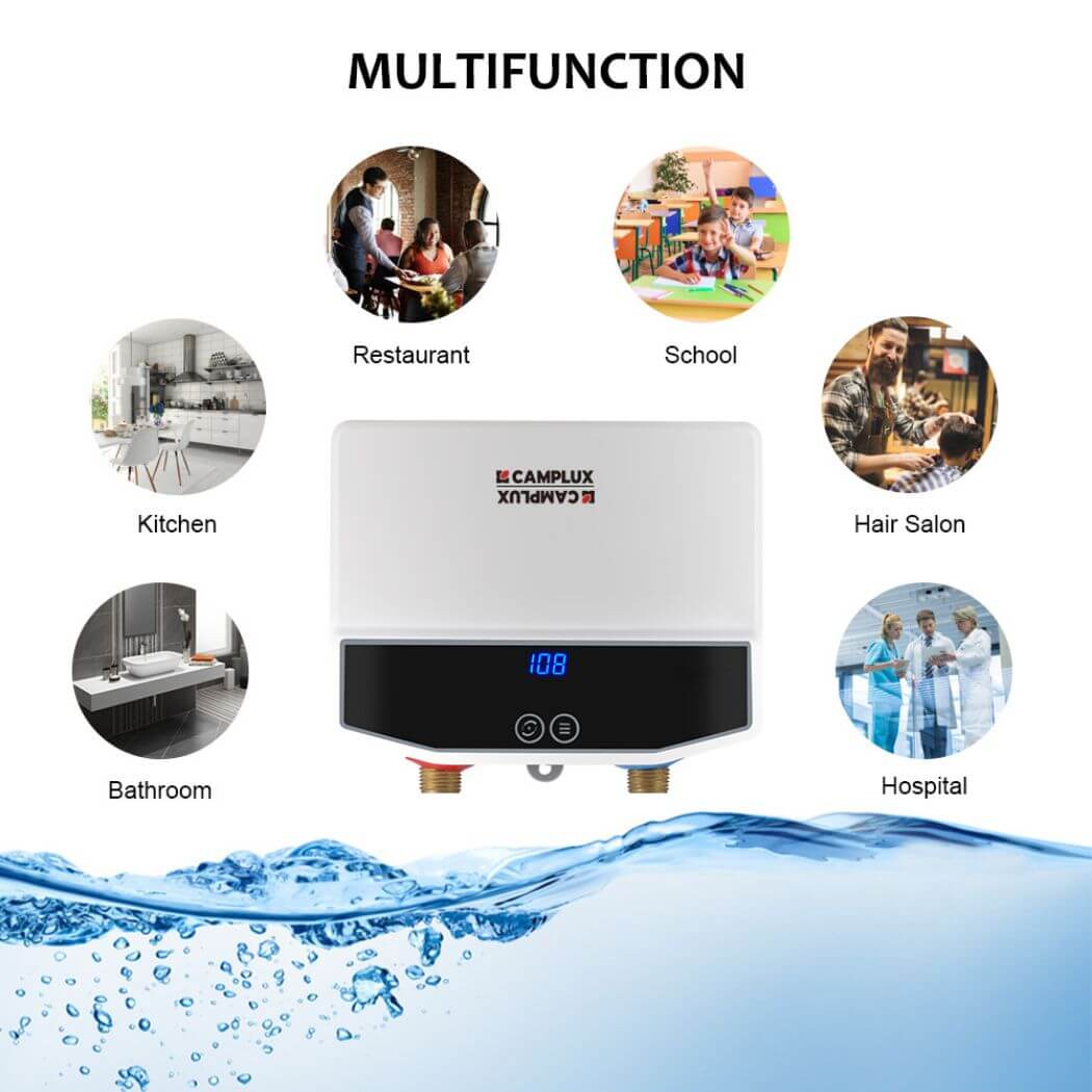 Camplux On Demand Hot Water Heater Electric 120V - 3.5kW | White - Image 3