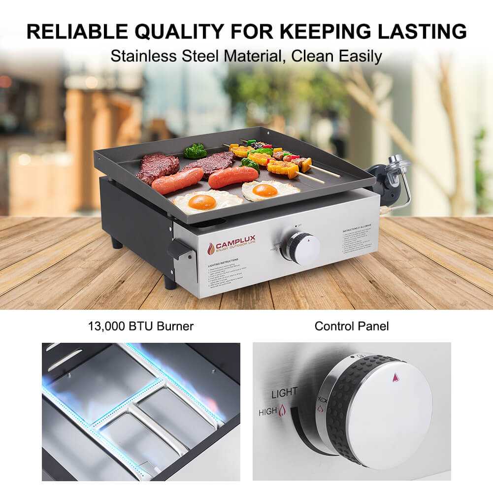 Camplux Outdoor Portable Griddles for RV, Camping and Tailgating - 17 Inch 13,000 BTU - Image 6