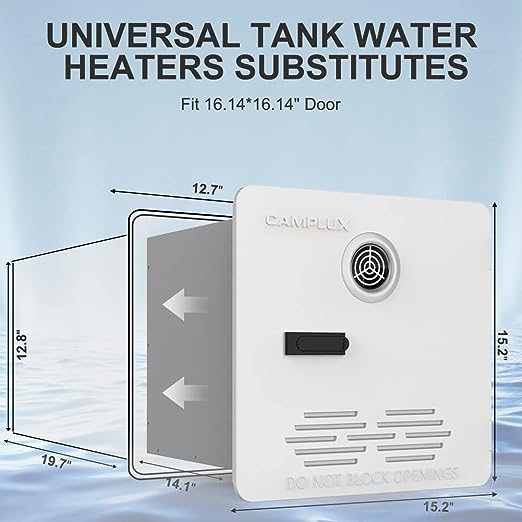 Camplux PRO 65,000 BTU RV Tankless Water Heater 2.64 GPM-White - Image 2