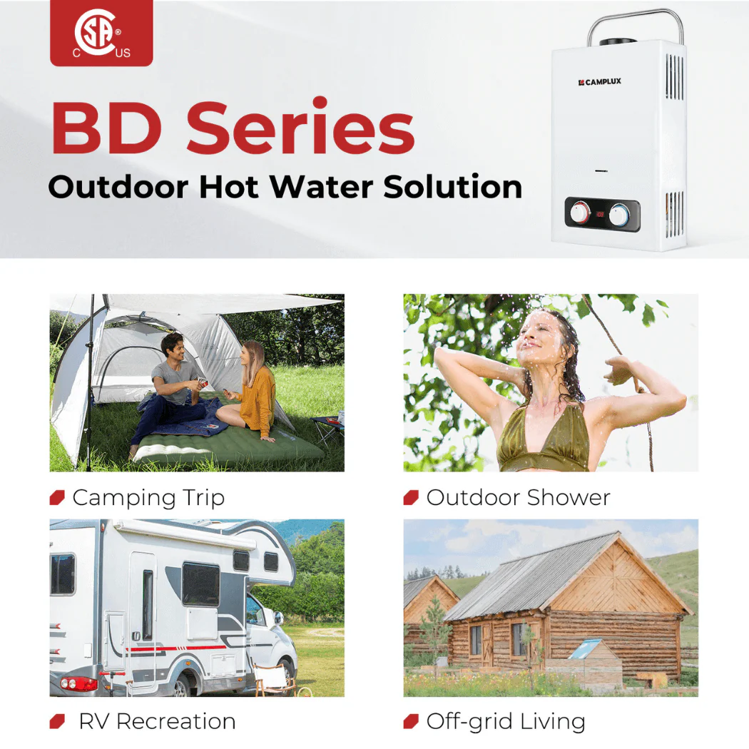 Camplux Pro 6L 1.58 GPM Portable Hot Water Shower With 1.2 GPM Pump - Image 8