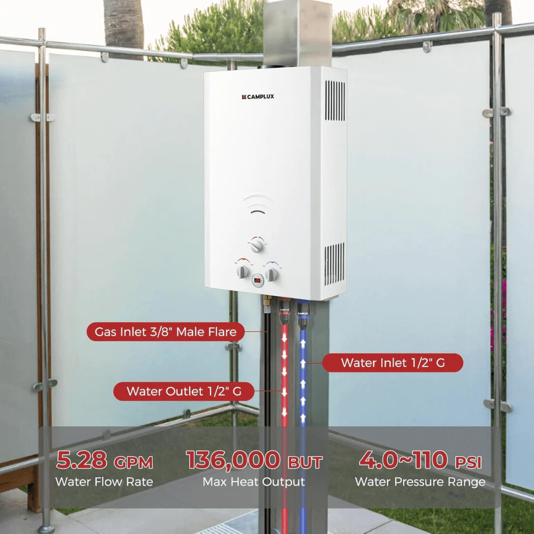 Camplux Pro Outdoor Propane Water Heater, Pool Heater - Image 4