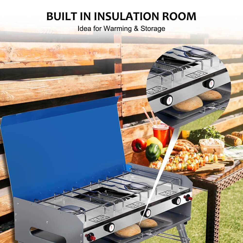 Camplux Propane Camping Stove 2 Burners & 1 Grill, 15,000 BTU Auto-Ignition - Image 5
