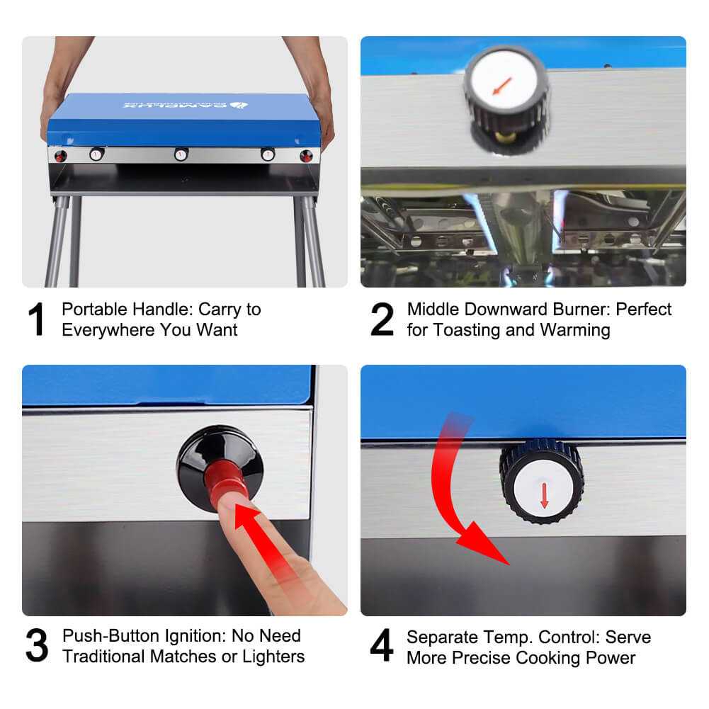 Camplux Propane Camping Stove 2 Burners & 1 Grill, 15,000 BTU Auto-Ignition - Image 6