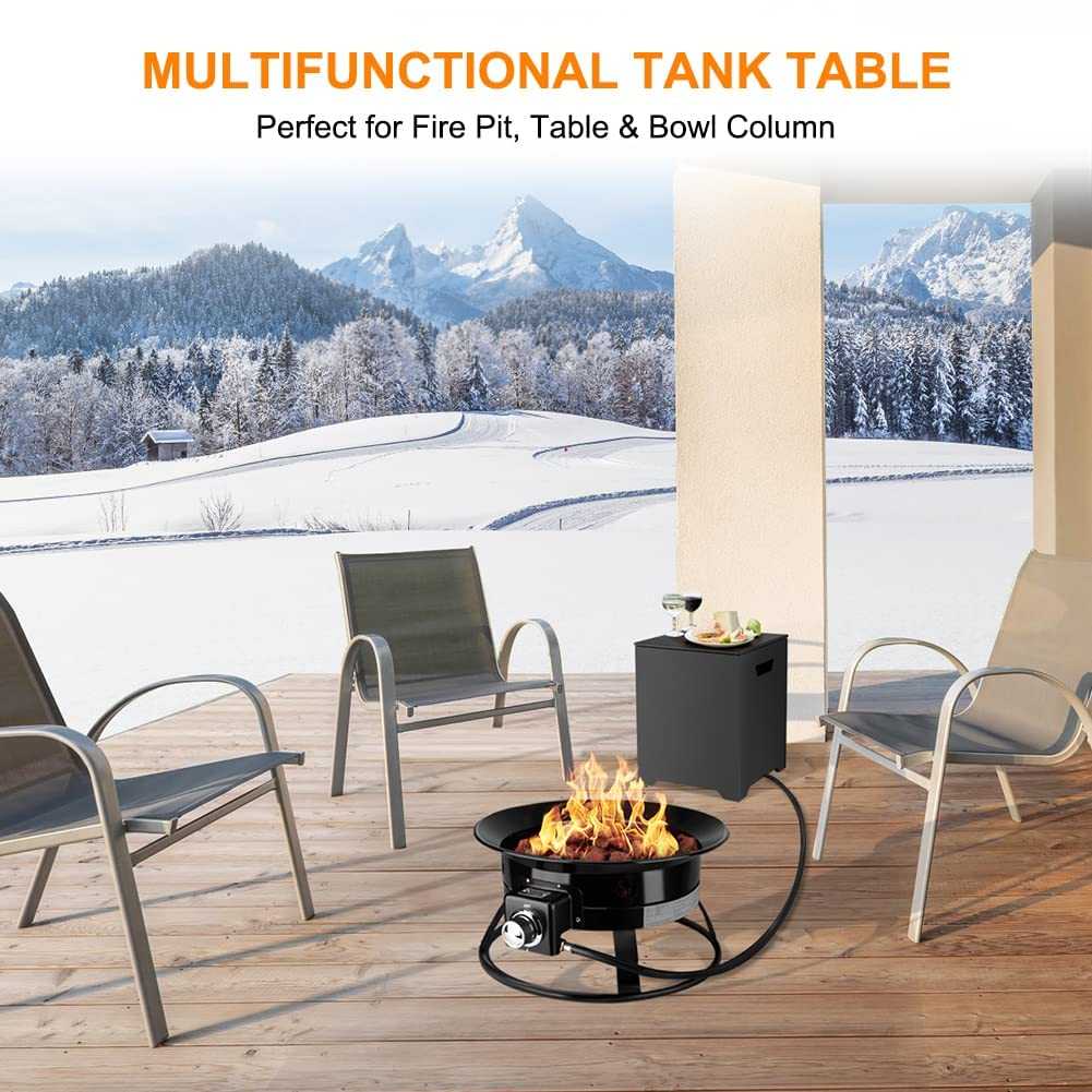 Camplux Propane Tank Cover, 20 LB Propane Tank Storage Box, Outdoor Tank Hideway Table for Propane Fire Pit and Gas Griddle Black - Image 5