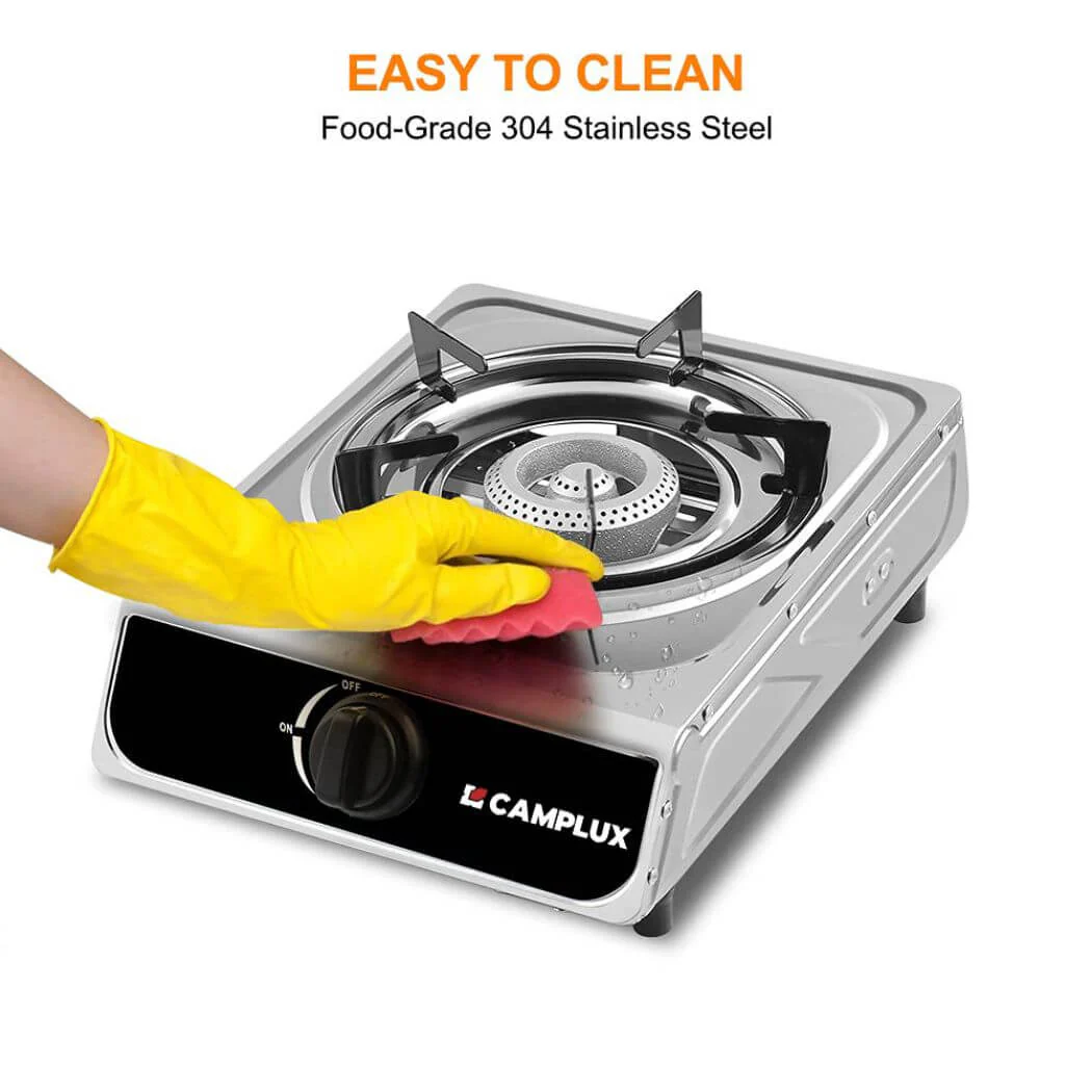 Camplux Single Burner Propane Stove 9,800 BTU, Portable Gas Stoves - Image 3