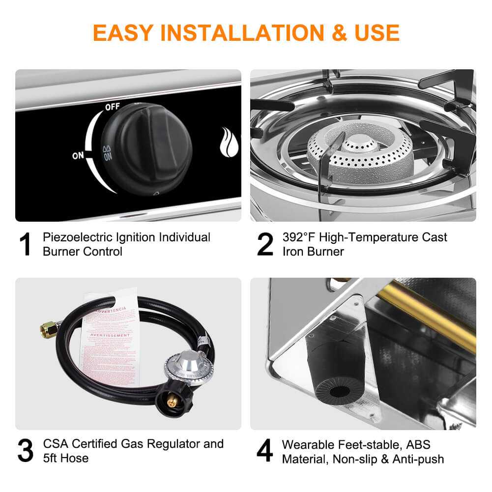 Camplux Single Burner Propane Stove 9,800 BTU, Portable Gas Stoves - Image 5