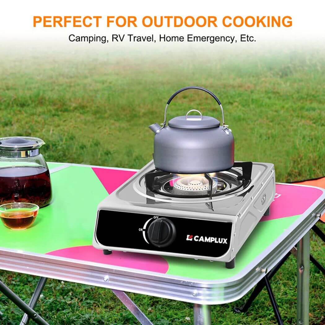 Camplux Single Burner Propane Stove 9,800 BTU, Portable Gas Stoves - Image 6