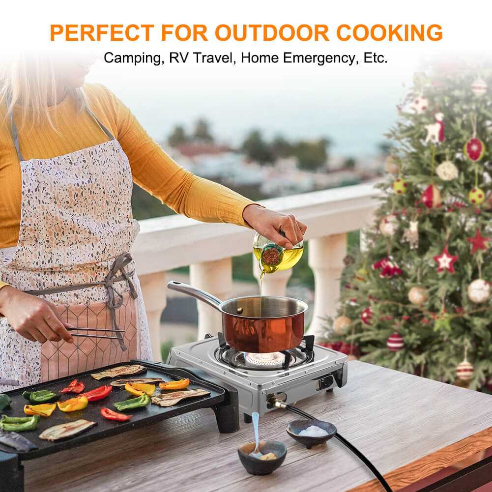 Camplux Single Burner Propane Stove 9,800 BTU, Portable Gas Stoves - Image 7