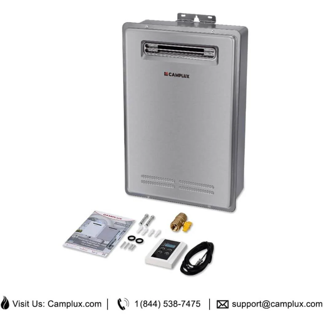 Camplux Whole Home Outdoor Tankless Hot Water Heater 5.28 GPM | Gray - Image 9