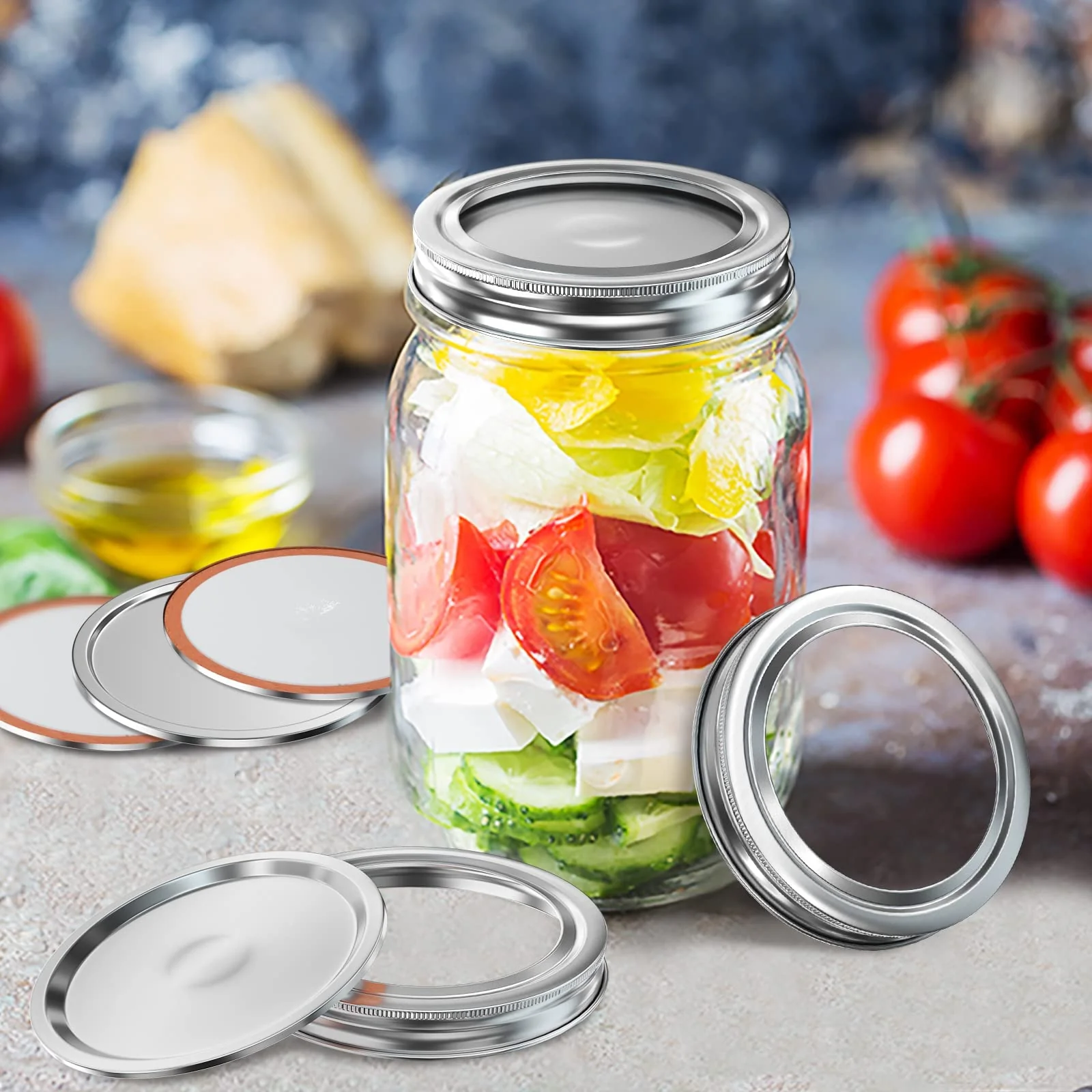 Regular-Mouth Canning Lids for Glass Mason, Kerr, Ball, etc. Jars - 150 Pack - Image 5