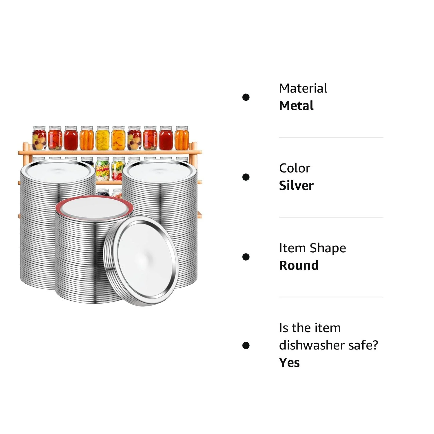 Regular-Mouth Canning Lids for Glass Mason, Kerr, Ball, etc. Jars - 150 Pack - Image 7