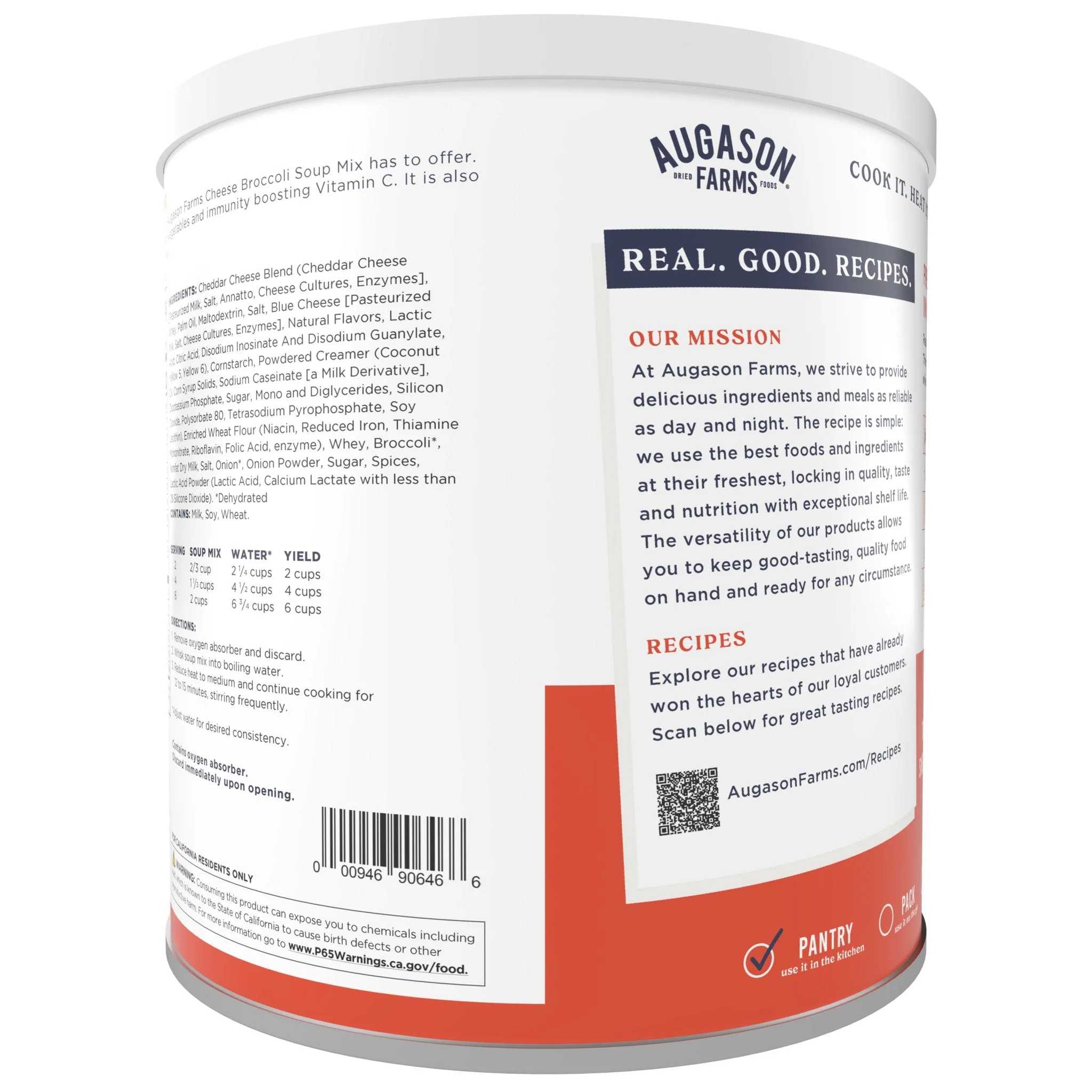 Cheesy Broccoli Soup Mix Can, 38 Servings - Image 2