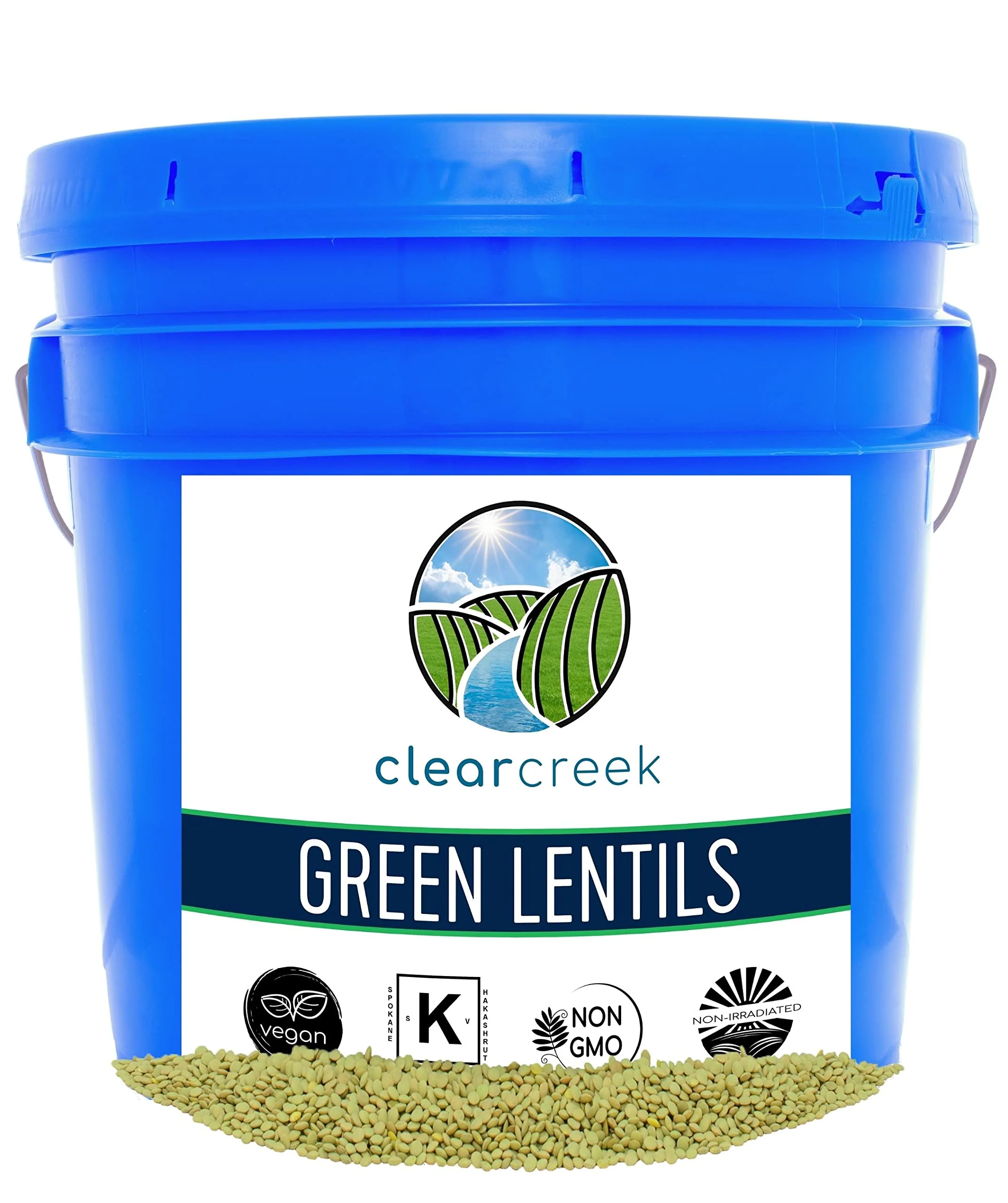 ClearCreek - Green Lentils - 25 LB Bucket