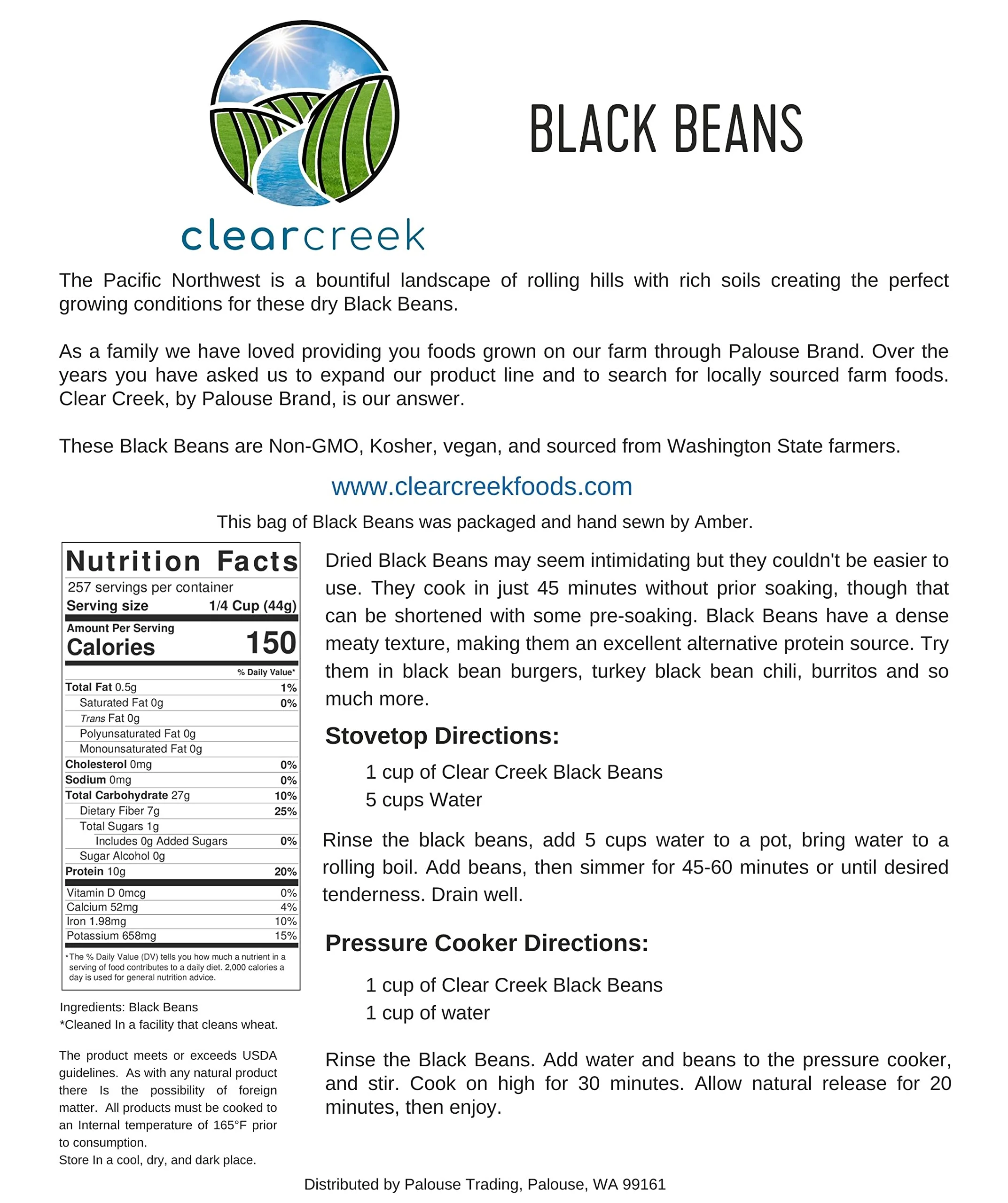 ClearCreek - Black Beans - 25 LB Bucket - Image 5