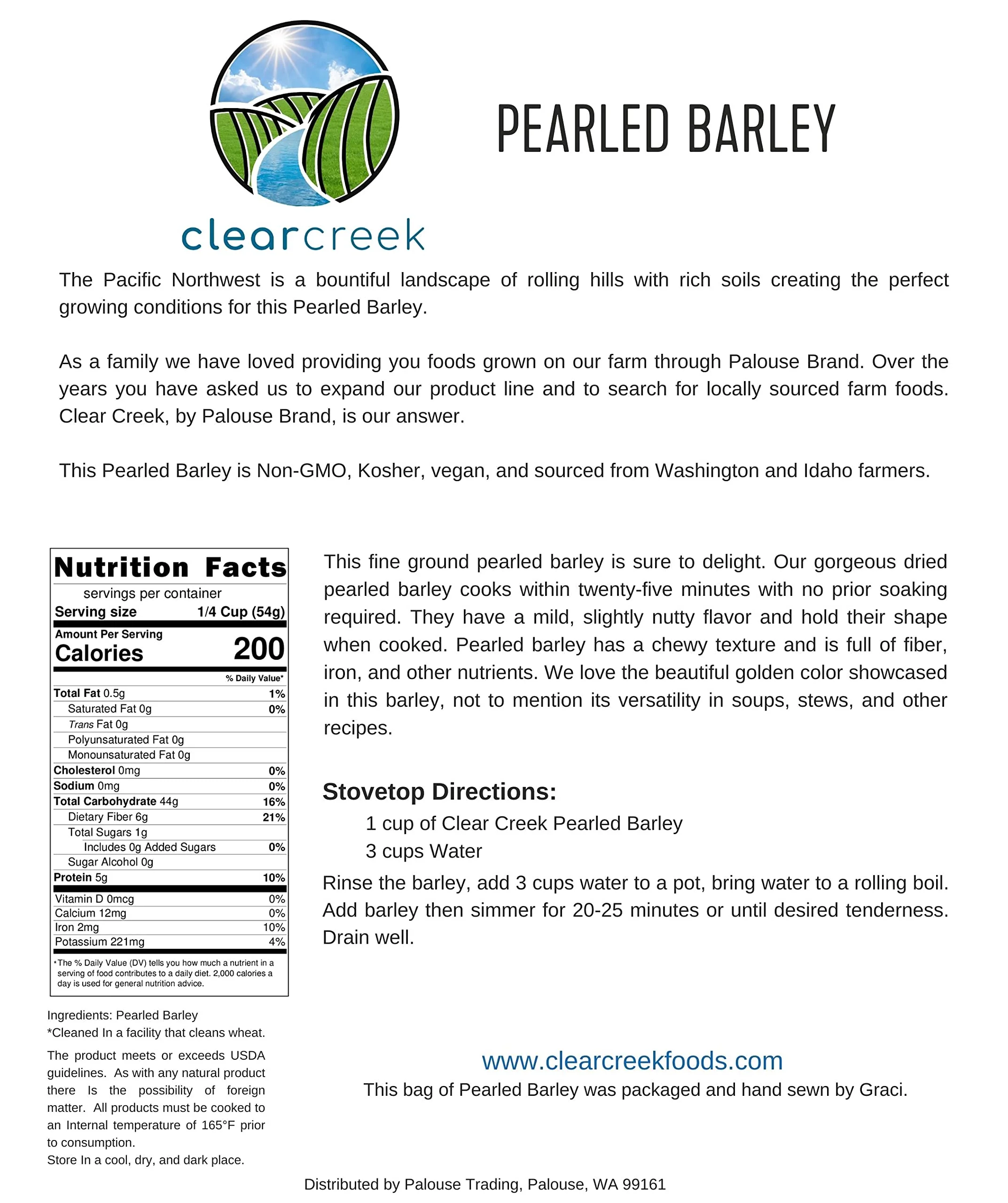 ClearCreek - Pearled Barley - 25 LB Bucket - Image 4