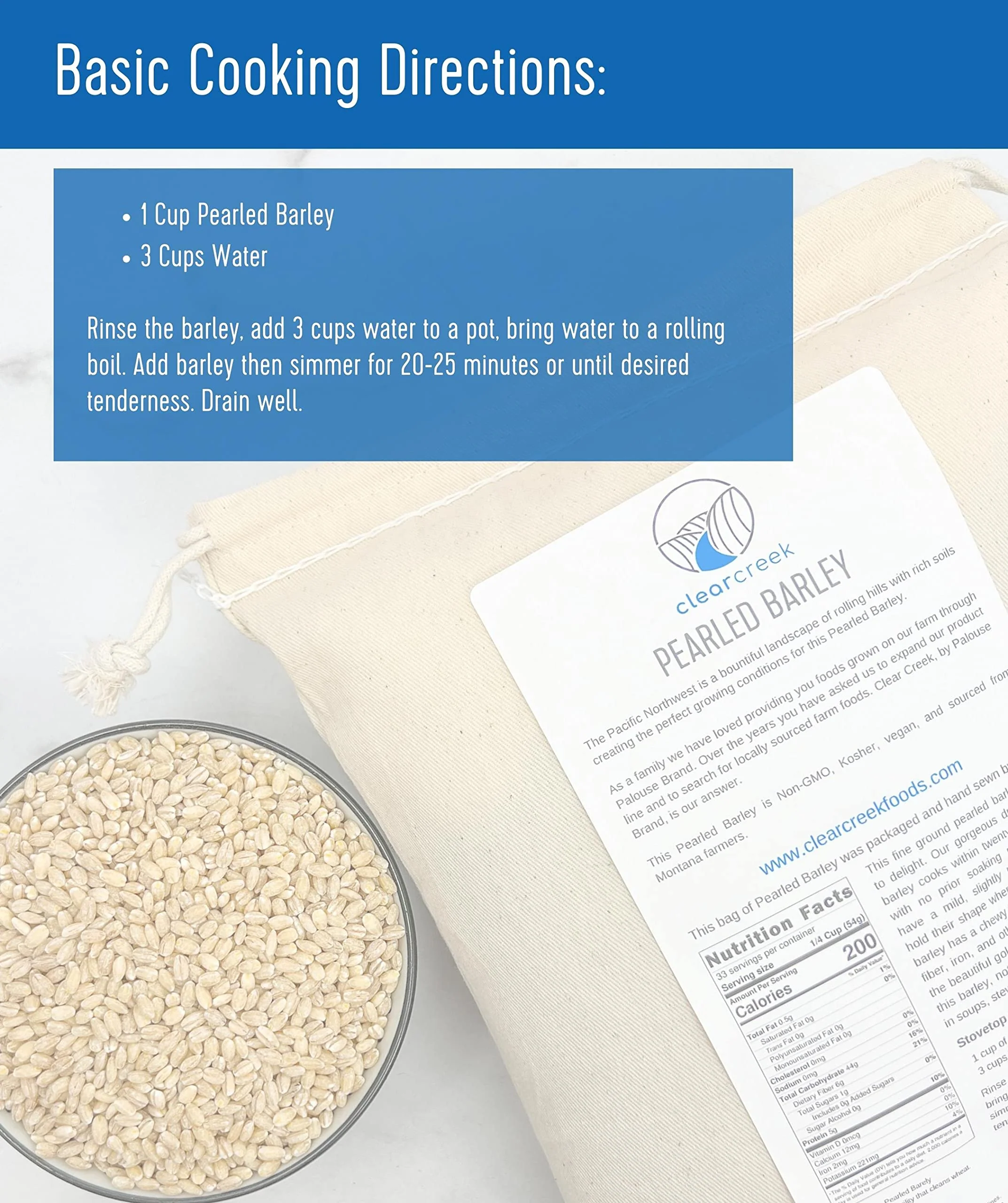 ClearCreek - Pearled Barley - 25 LB Bucket - Image 5