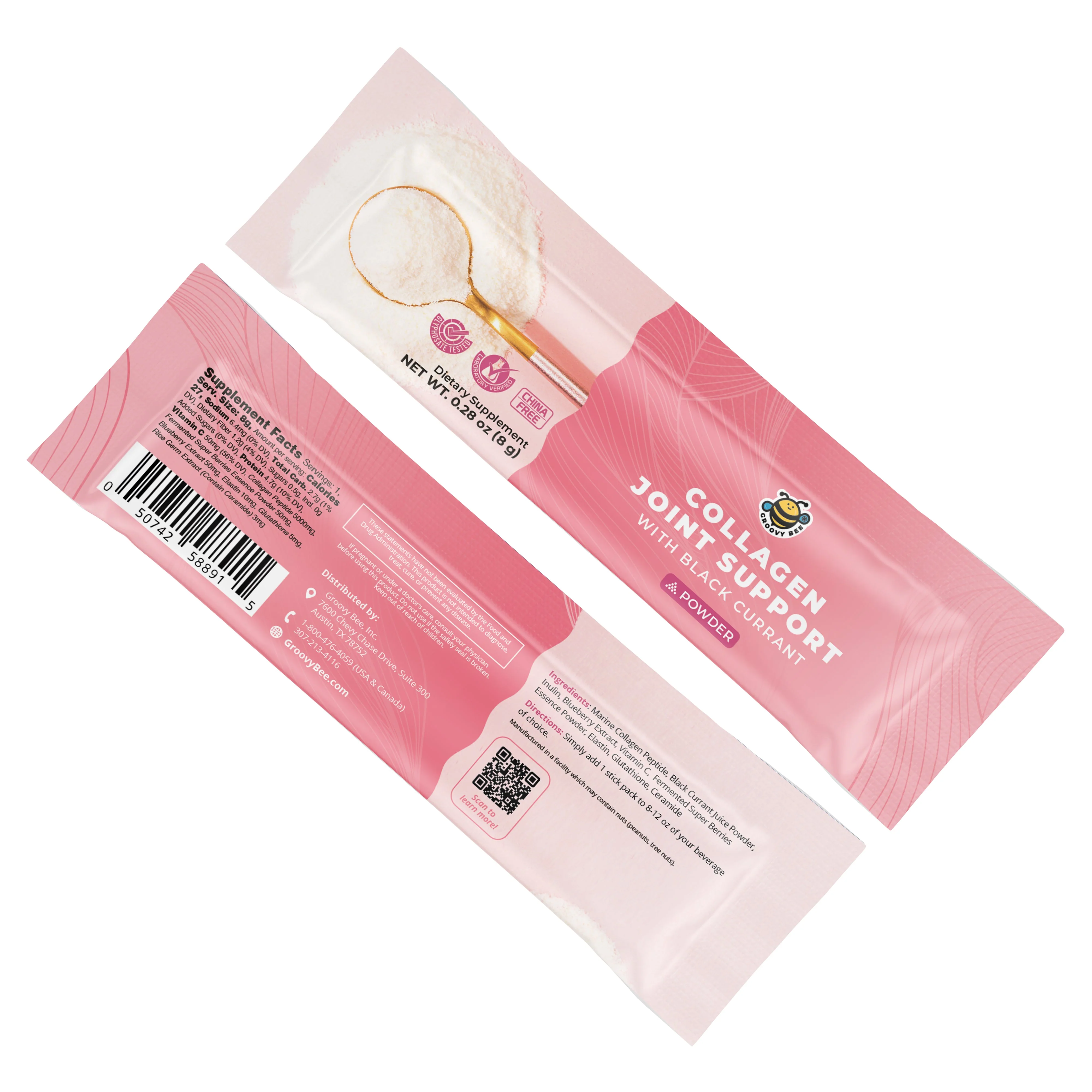 Collagen Joint Support with Black Currant (14 Stick Packs) 3.92oz (112g) - Image 2