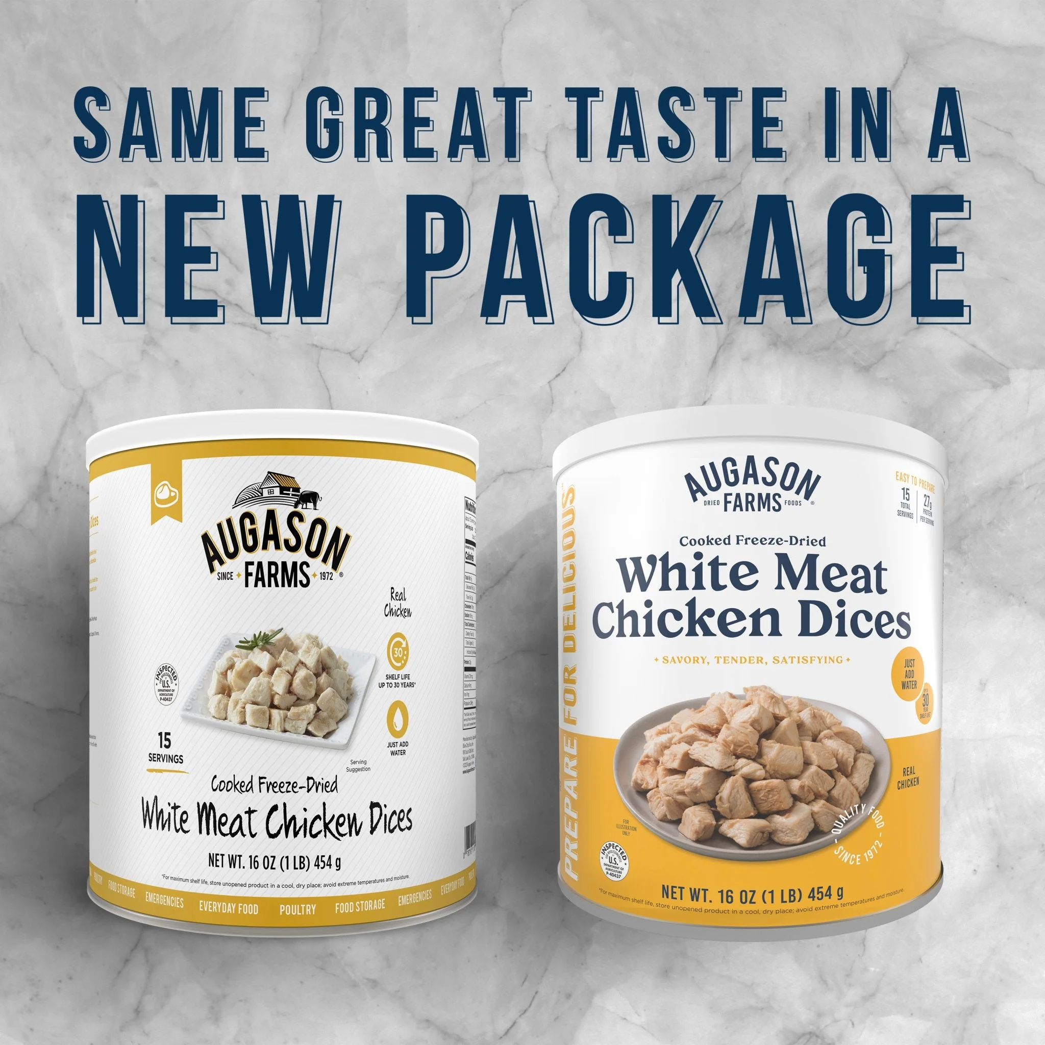 Cooked Freeze Dried White Meat Chicken Dices Can, 15 Servings - Image 4
