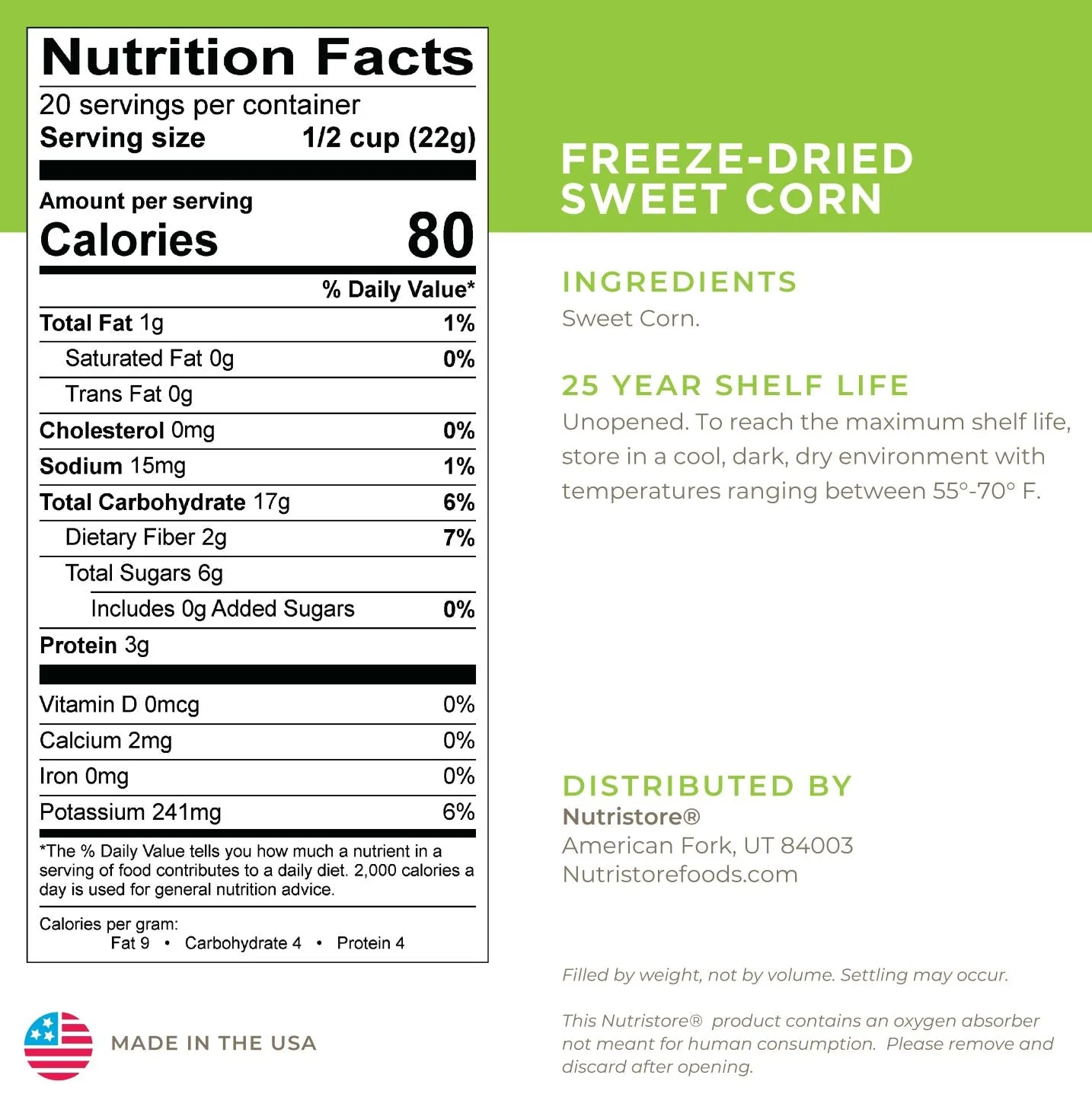 Corn Freeze Dried - #10 Can - Image 2