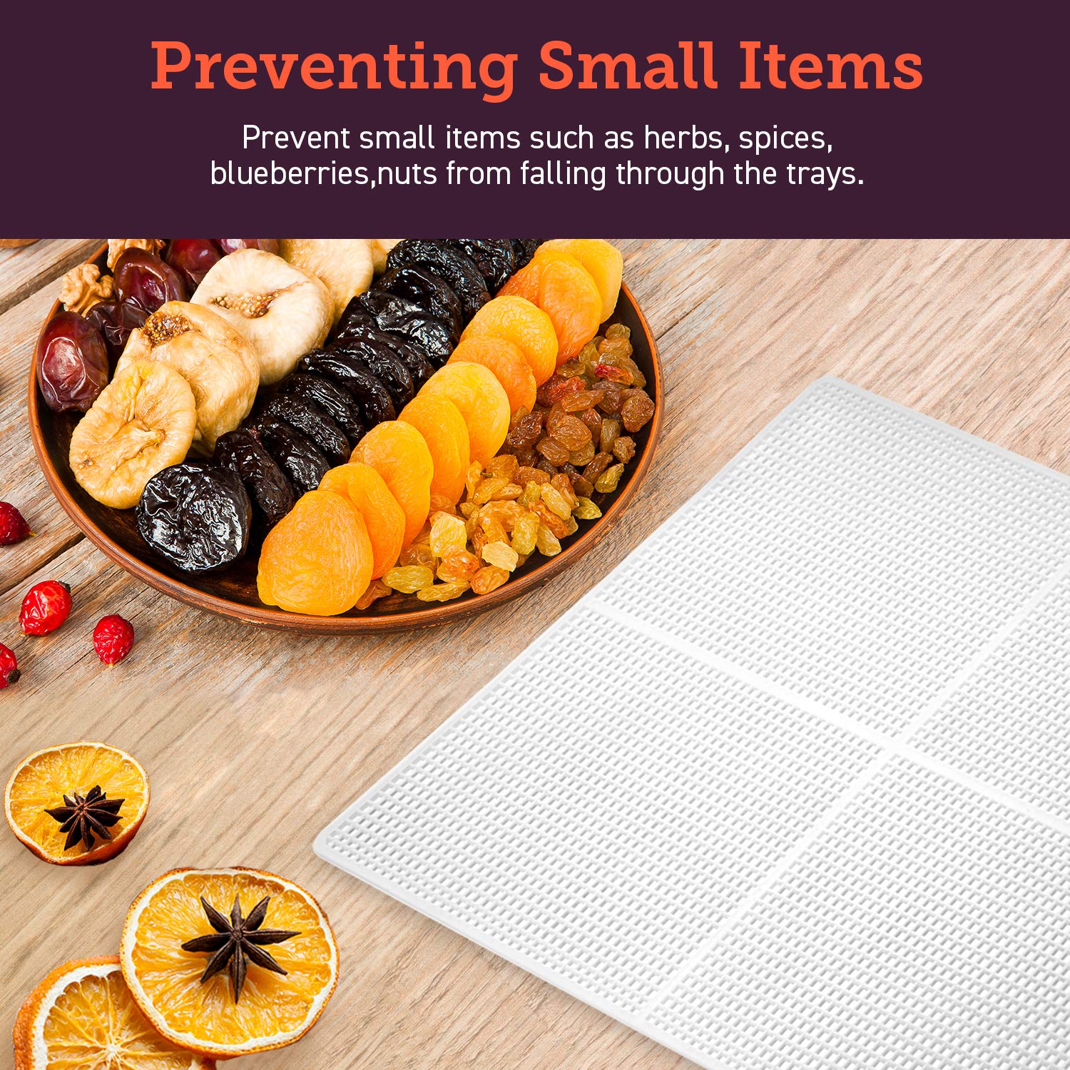 COSORI - Food Dehydrator Plastic Mesh Screens for the CP267-FD - 2 Pack - Image 2
