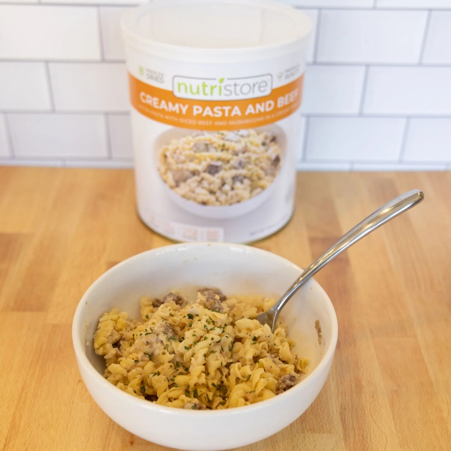 Creamy Pasta and Beef Freeze Dried - #10 Can - Image 5