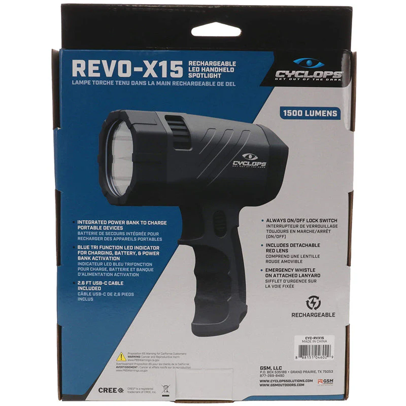 Cyclops Revo X-15 1500 Lumen Rechargeable Spotlight - Image 8
