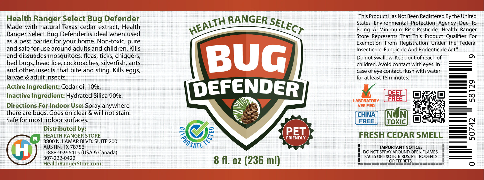 DEET-Free Bug Defender 8oz (236ml) - Image 2
