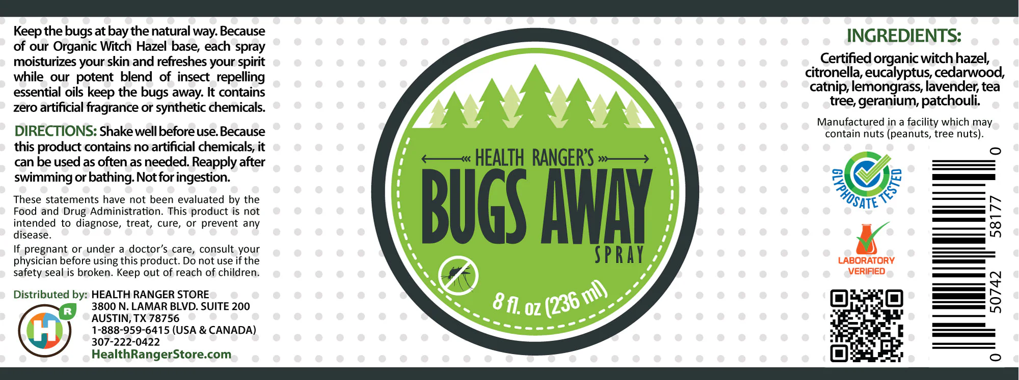 DEET-Free Bugs Away Spray 8oz - Image 2