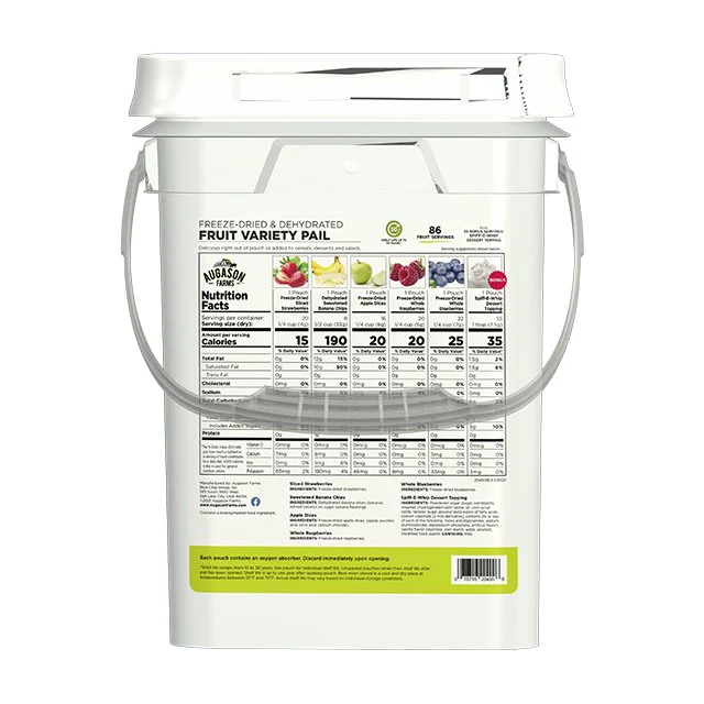 Dehydrated & Freeze Dried Fruit Variety Pail, 86 Servings - Image 2