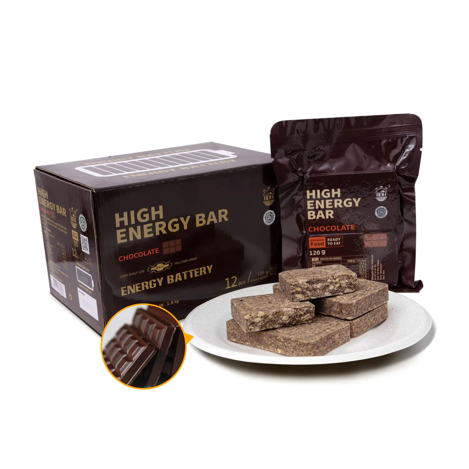 High Energy Ration Bars - Plain, Chocolate and Peanut (3 Pack) - Image 5
