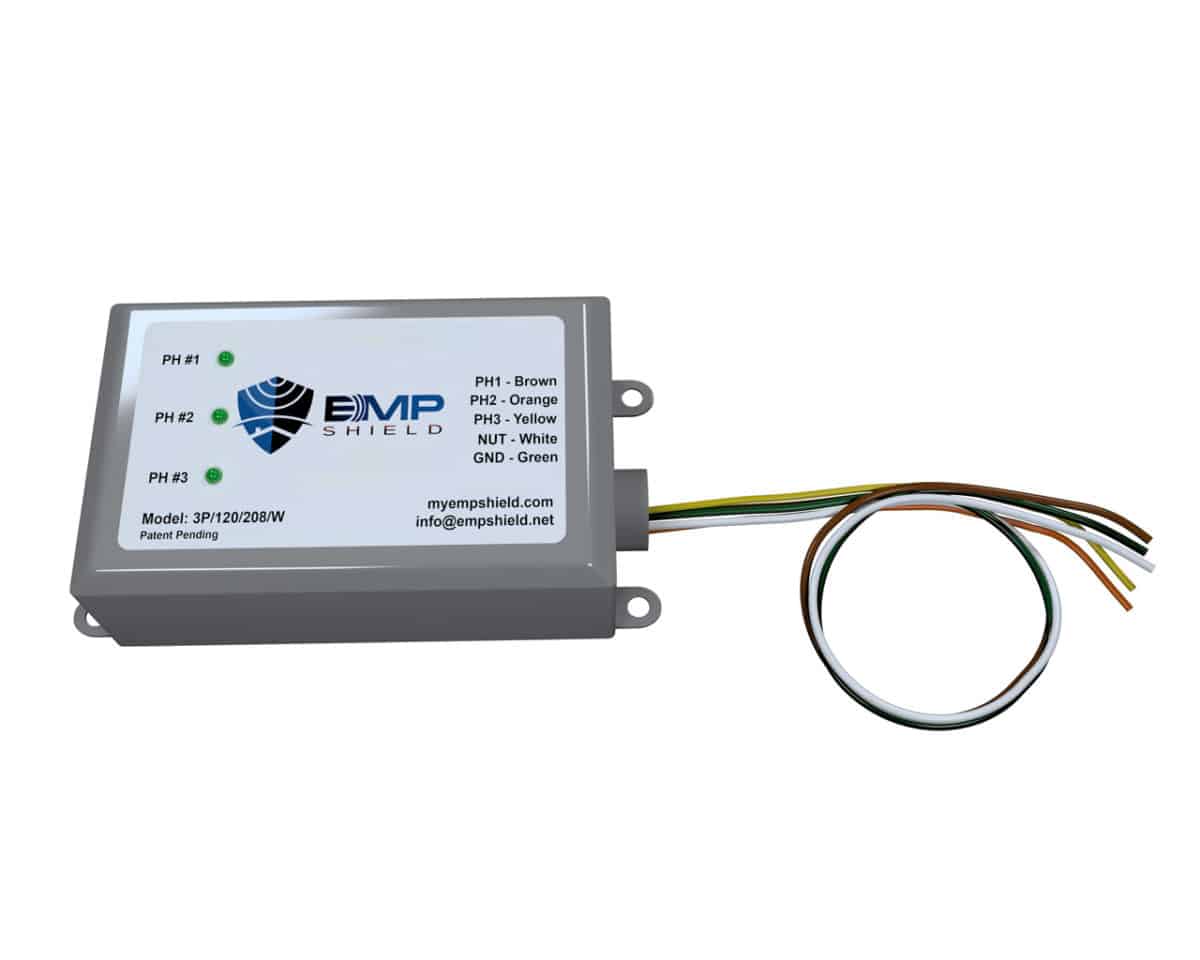 EMP Shield 3 Phase 120-208 Volt AC EMP, CME, and Lightning Protection (3P-120-208-W) - Image 3