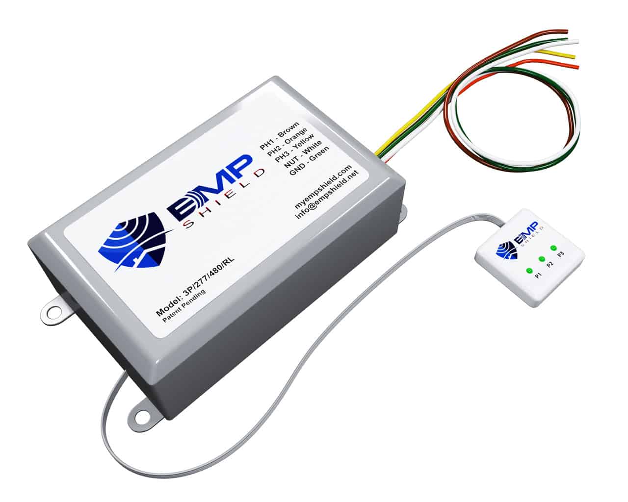EMP Shield 3 Phase 277-480 Volt Concealed Model With External LEDs (3P-277-480-RL)