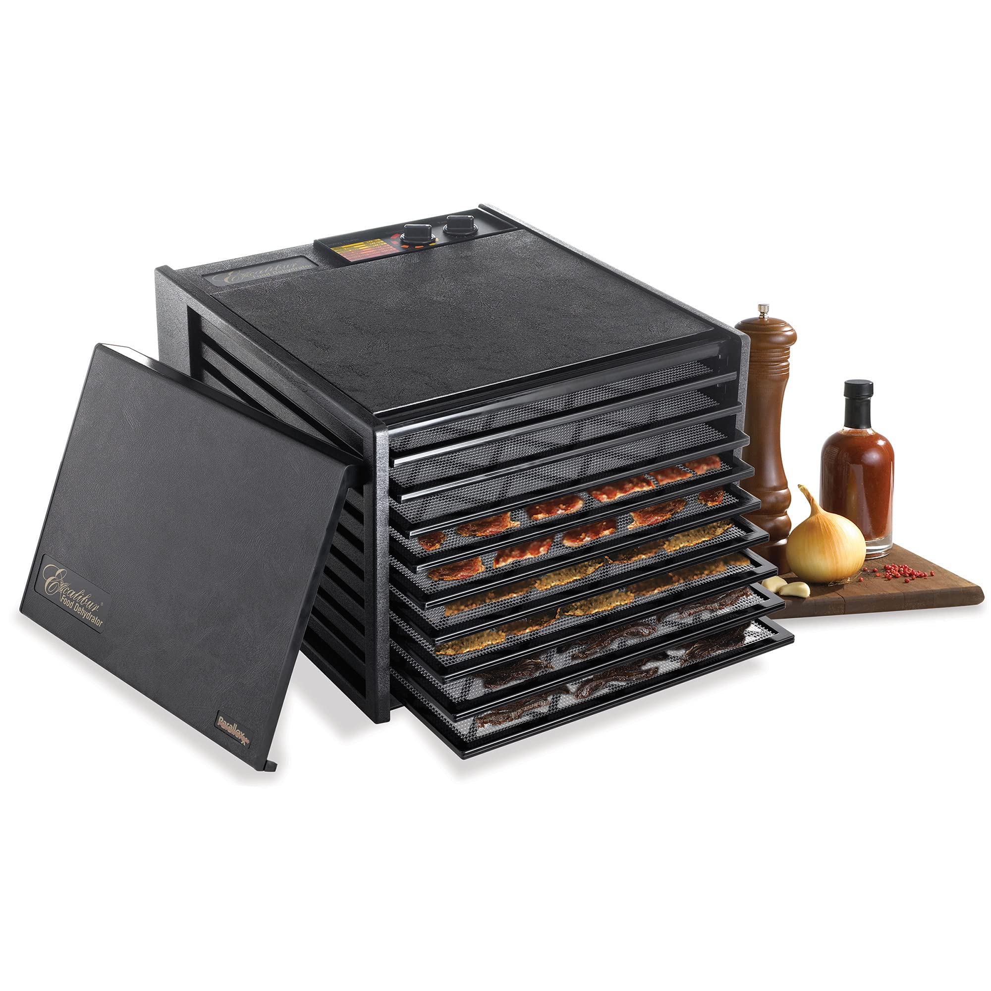 Excalibur 3926TB Food Dehydrator 9-Tray Electric with 26-hour Timer - Black - Image 3