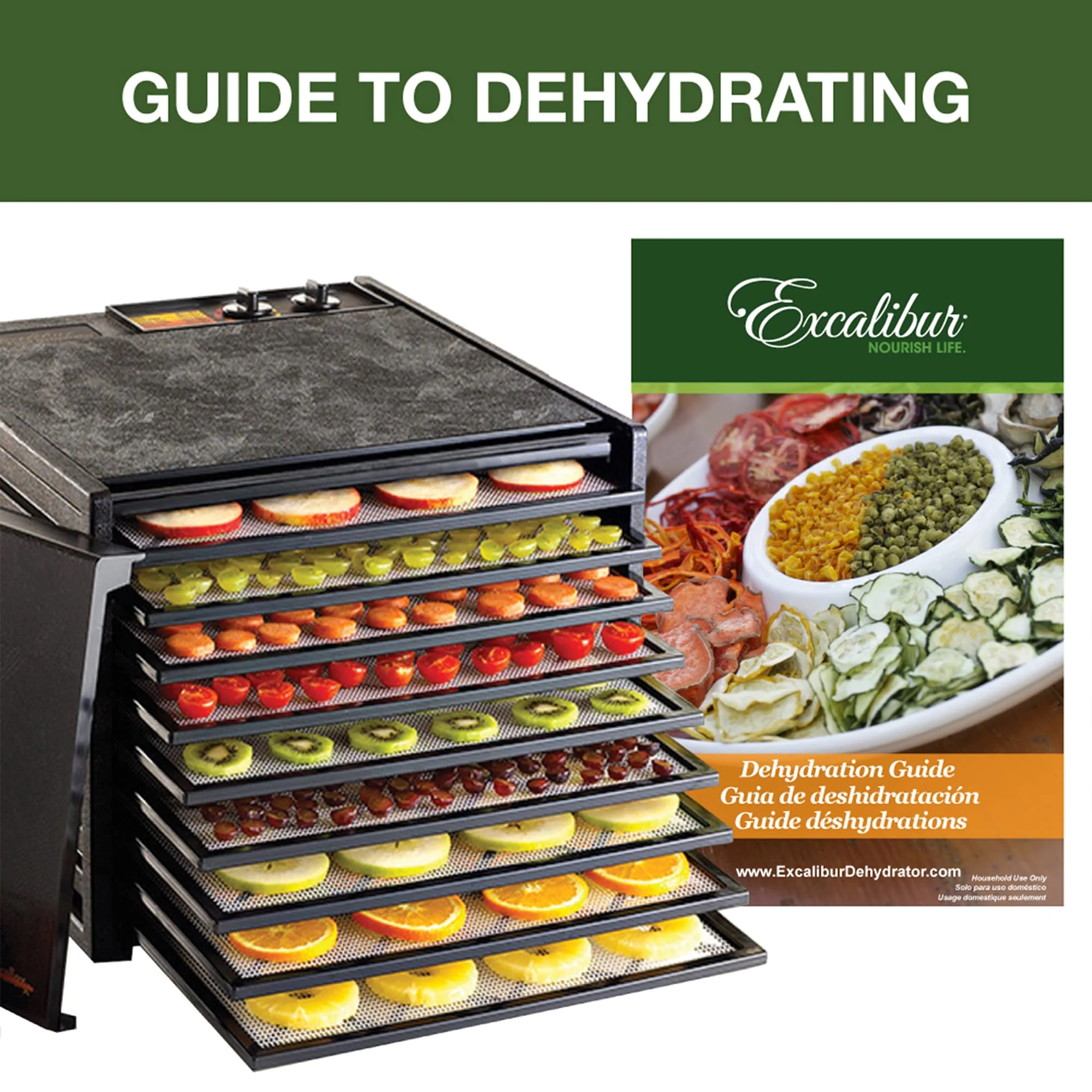 Excalibur 3926TB Food Dehydrator 9-Tray Electric with 26-hour Timer - Black - Image 6