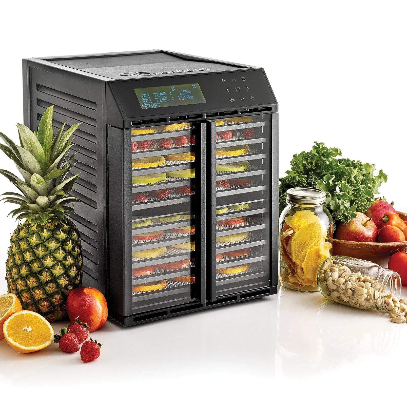 Excalibur RES10 10-Tray Electric Food Dehydrator with Smart Digital Controller With Two Drying Zones - Black - Image 6